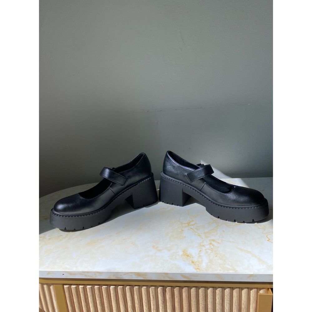 NWT Steve Madden NYC Retro Grunge Mary Janes 6 Shoes Y2K Platform Chunky Heels - Picture 2 of 8